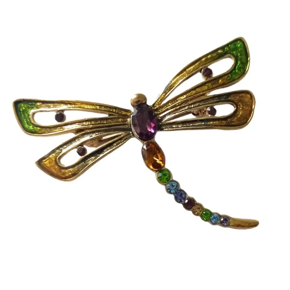 Monet dragonfly brooch